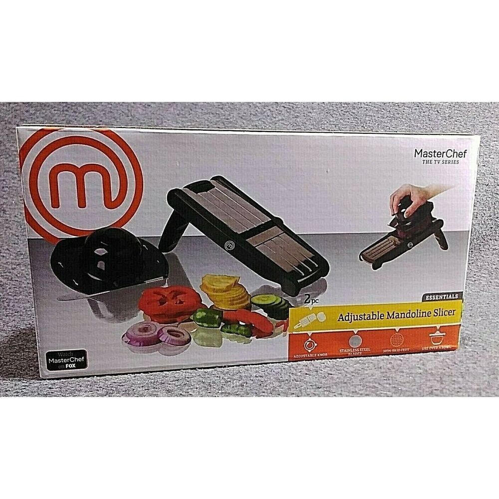 Masterchef Adjustable Mandoline Vegetable Slicer Brand New Non-Skid